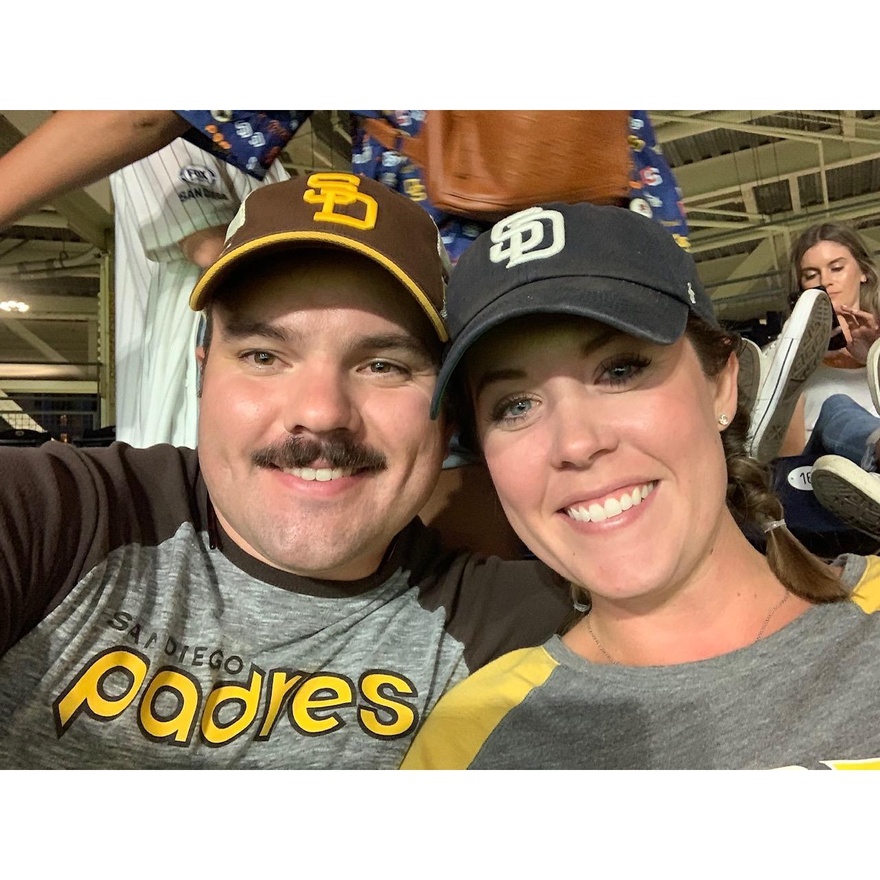First photo together at a Padres game. September 2019.