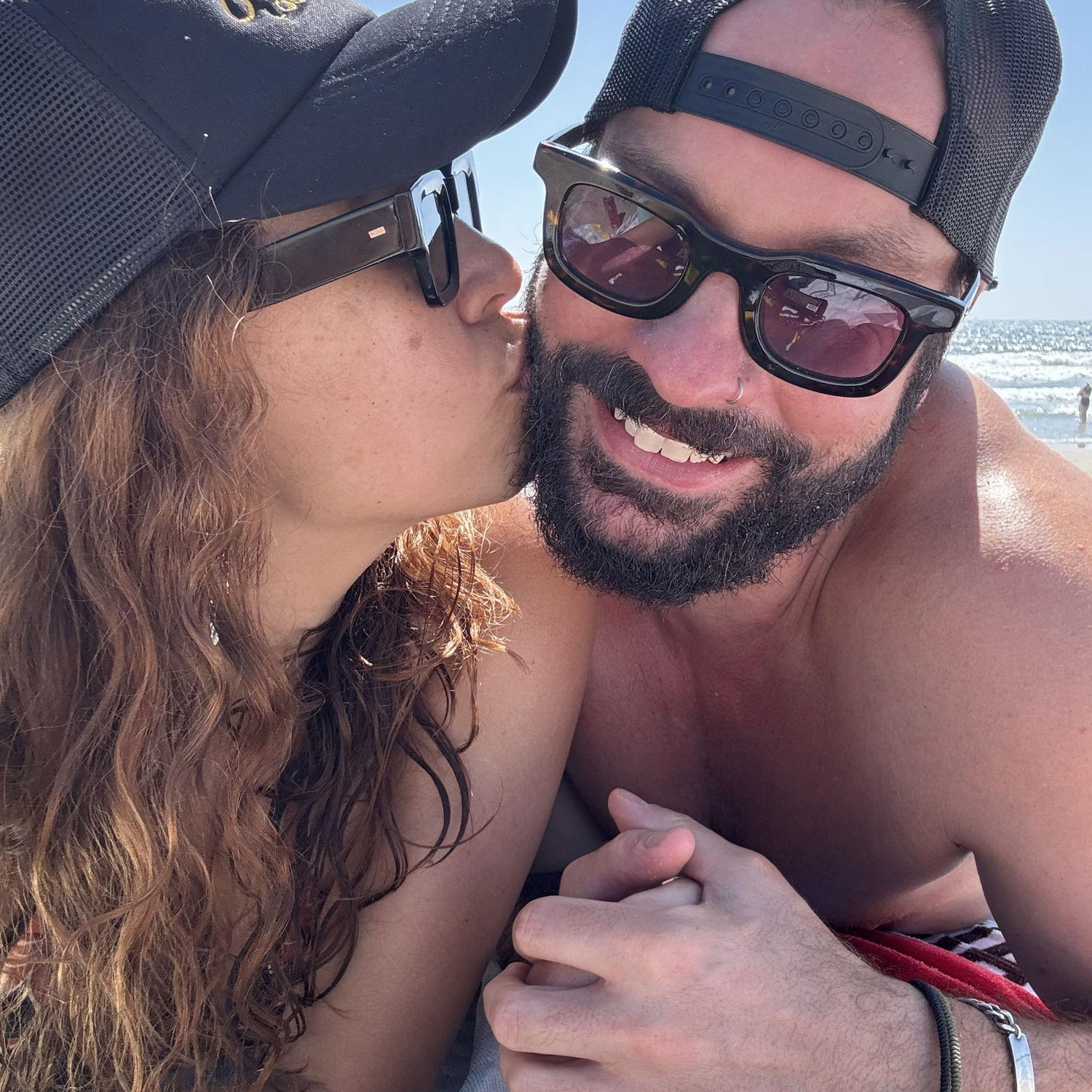 Celebrating our anniversary on the beach