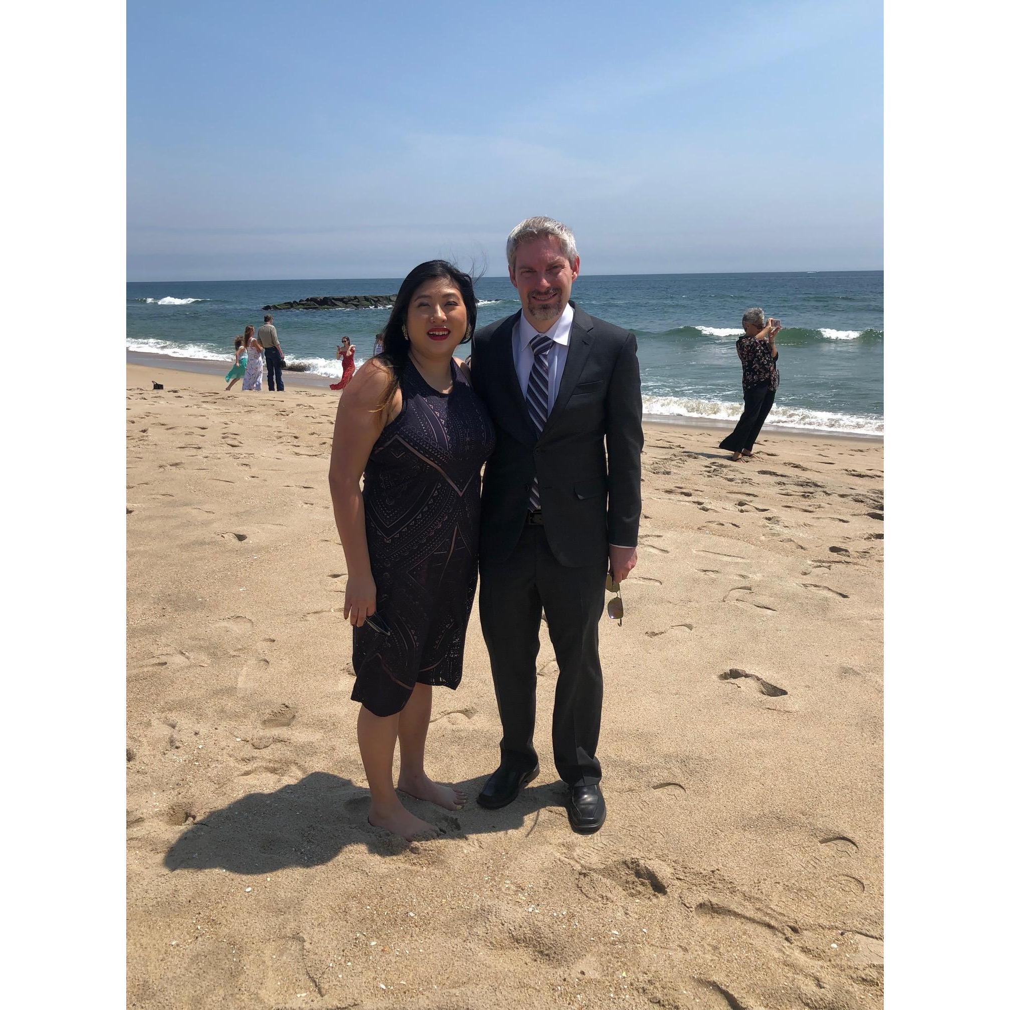 At Wes' wedding in May 2019
