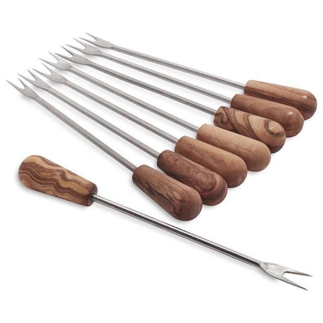 Italian Olivewood Appetizer Picks, Set of 8