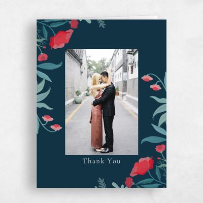 Deepest Teal, Blue Wedding Thank You - Blysse Photo