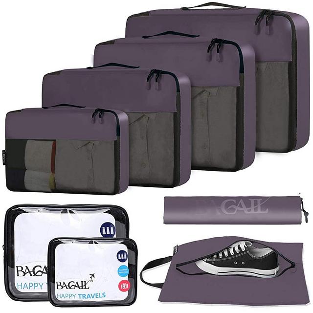 BAGAIL 6 Set / 8 Set Packing Cubes Luggage Packing Organizers for Travel Accessories