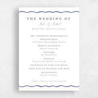 White Wedding Program - Perkins