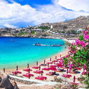 Day at the Beach in Mykonos, Greece
