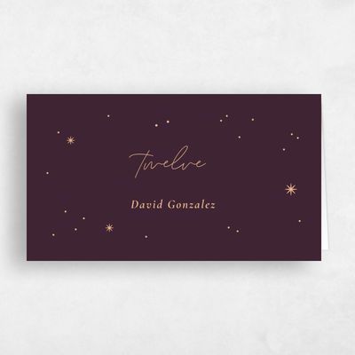 Purple Wedding Place Card - Splendor