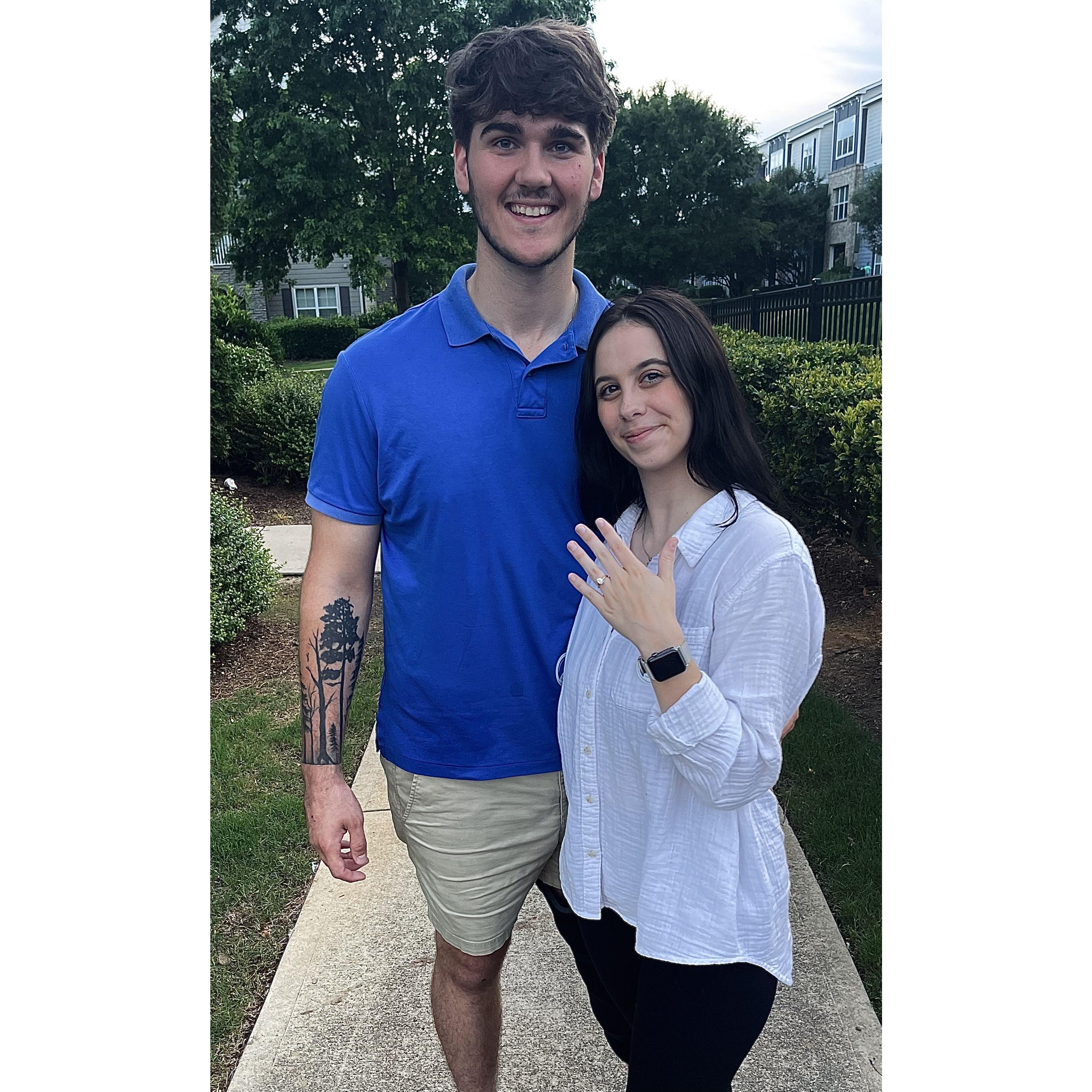 The day we upgraded to fiance's!