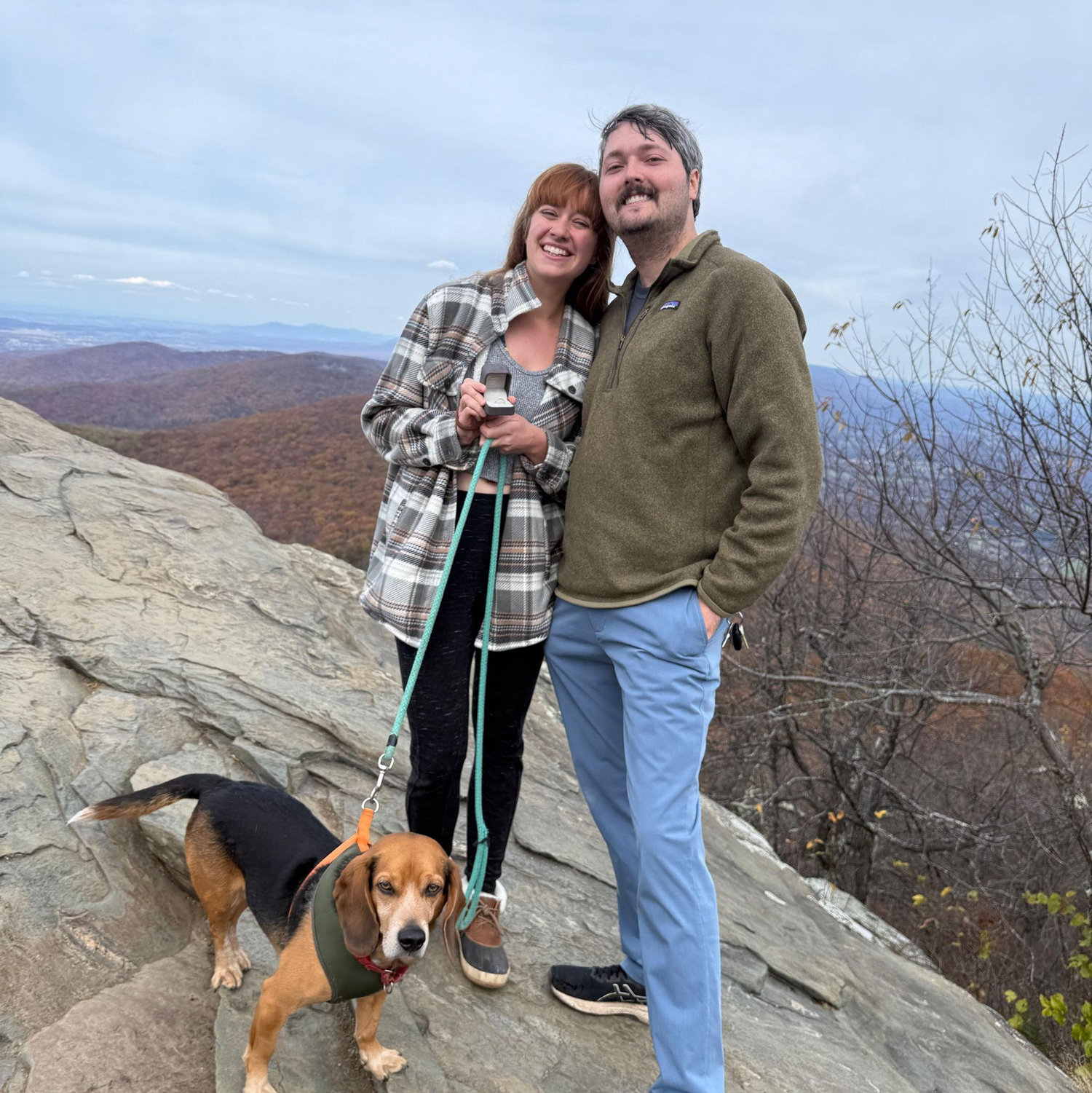 "Our hiking engagement!"