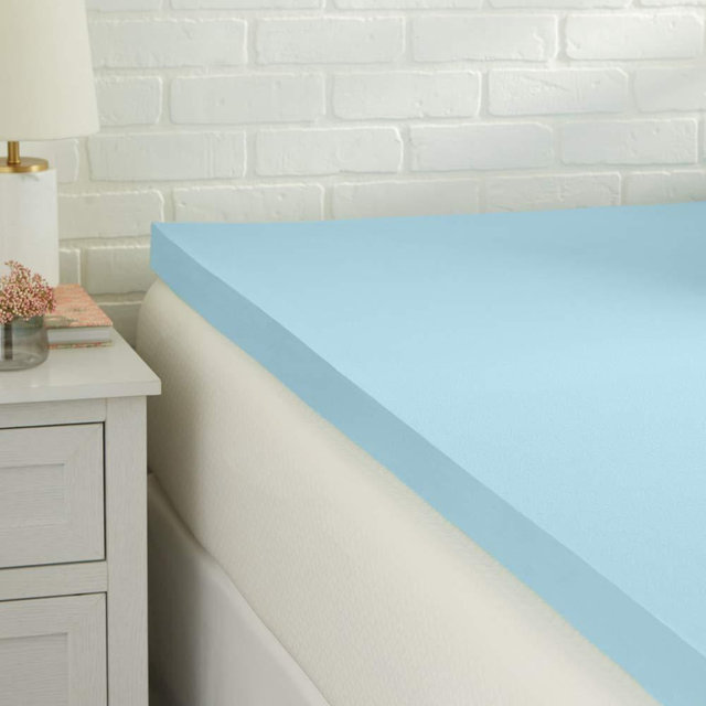 AmazonBasics Cooling Gel-Infused Memory Foam Topper, CertiPUR-US Certified - 2-Inch, King