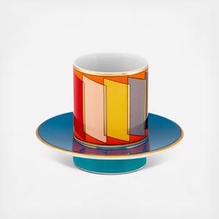 Futurismo Espresso Cup & Saucer, Set of 4