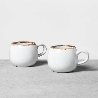 10oz Stoneware Reactive Glaze Round Mug Sour Cream - Hearth & Hand™ with Magnolia