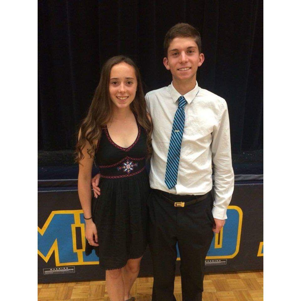 Our first photo together! Athletic awards - June 2016