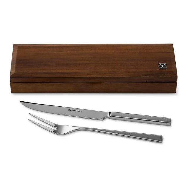 Wusthof Stainless-Steel Carving Set in Acacia