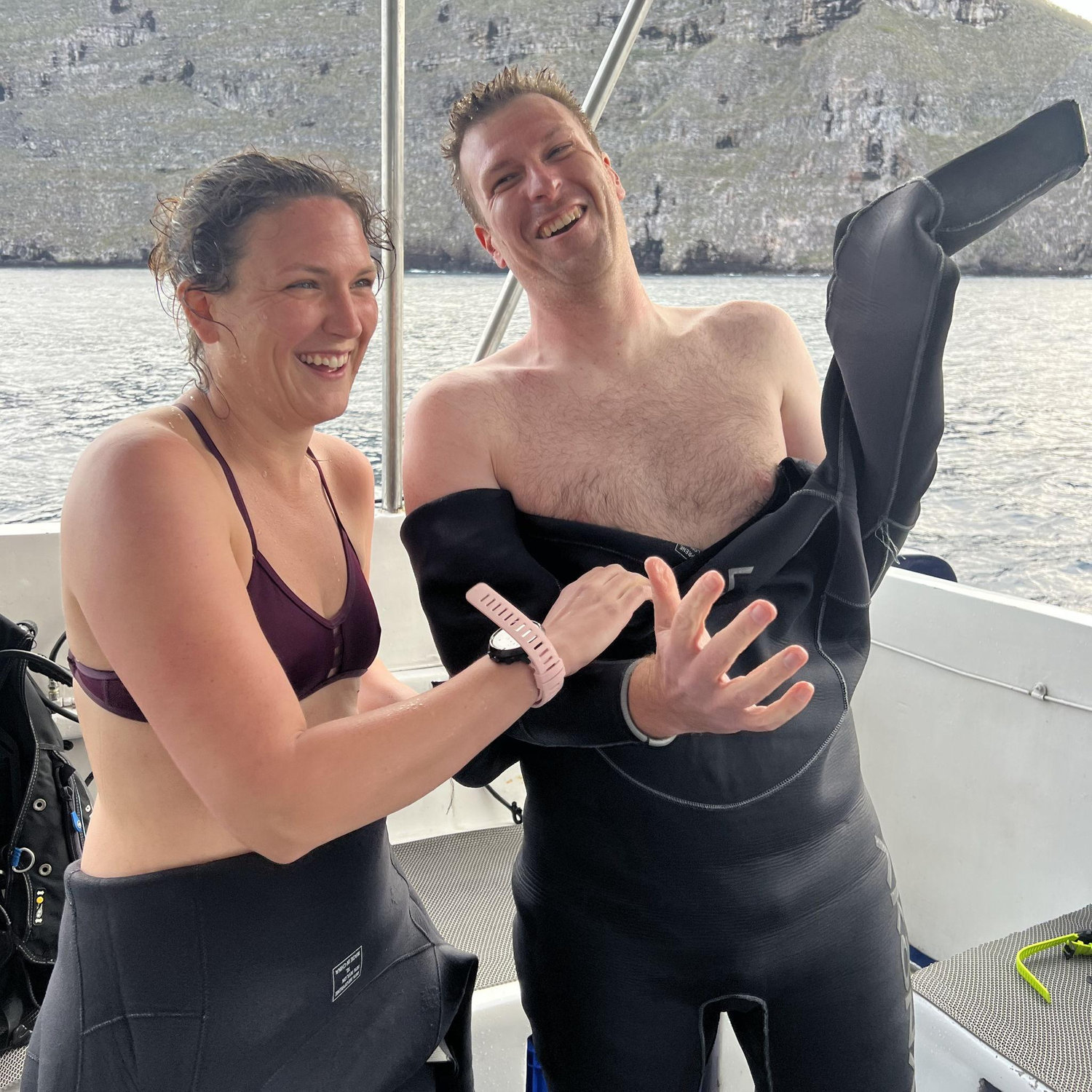 Dive boat in Galapagos