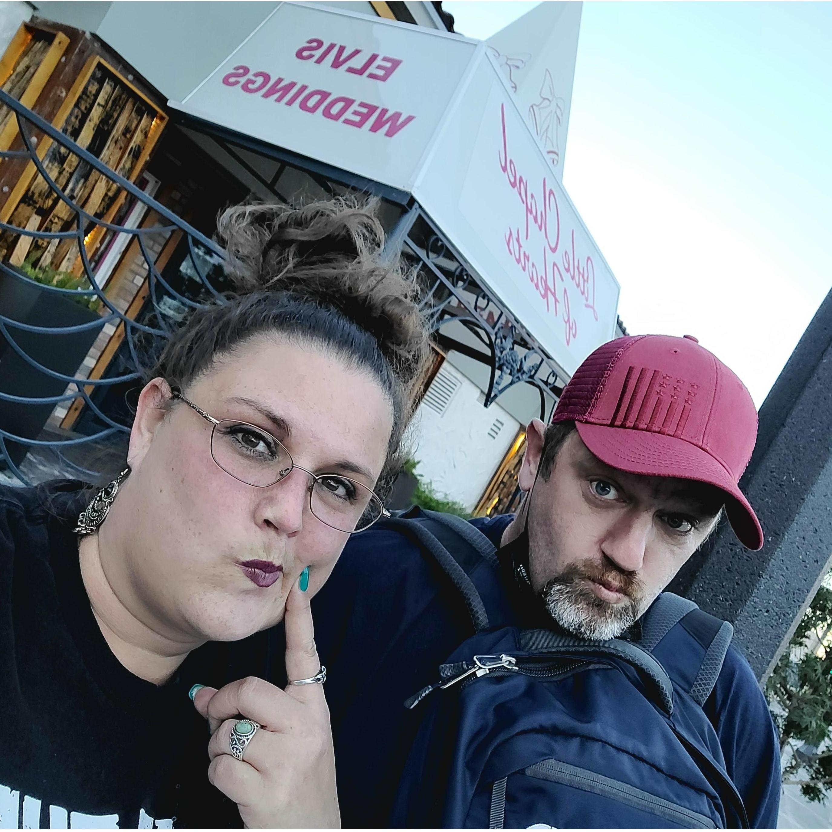 We knew while we were in Vegas that everyone would have killed us if we even considered getting married there. We made a deal that if my dad called we would not answer! Lol No marriage but a proposal!