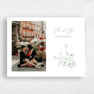 Bright Sage, Green Wedding Thank You - Keole Photo