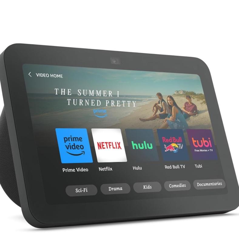 Echo Show 8 (3rd Gen, 2023 release) | Kitchen companion with Alexa, 8" HD display, and spatial audio | Charcoal
