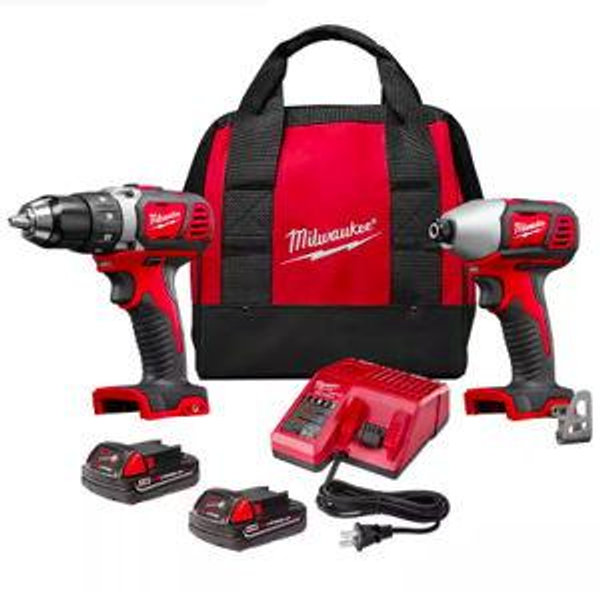 M18 18V Lithium-Ion Cordless Drill Driver/Impact Driver Combo Kit (2-Tool) W/ Two 1.5Ah Batteries, Charger Tool Bag