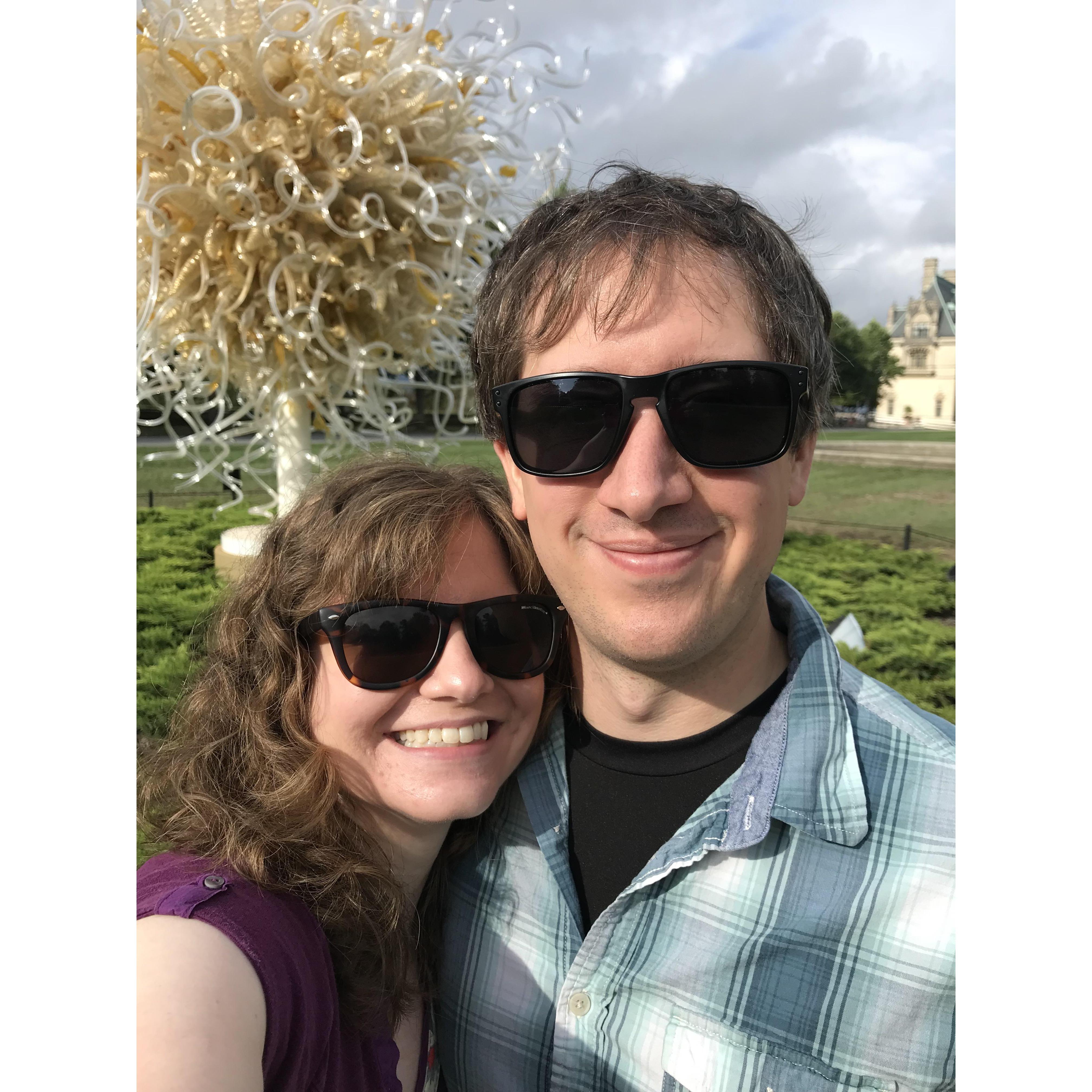 My favorite picture! Seeing the chihuly exhibit at the Biltmore.