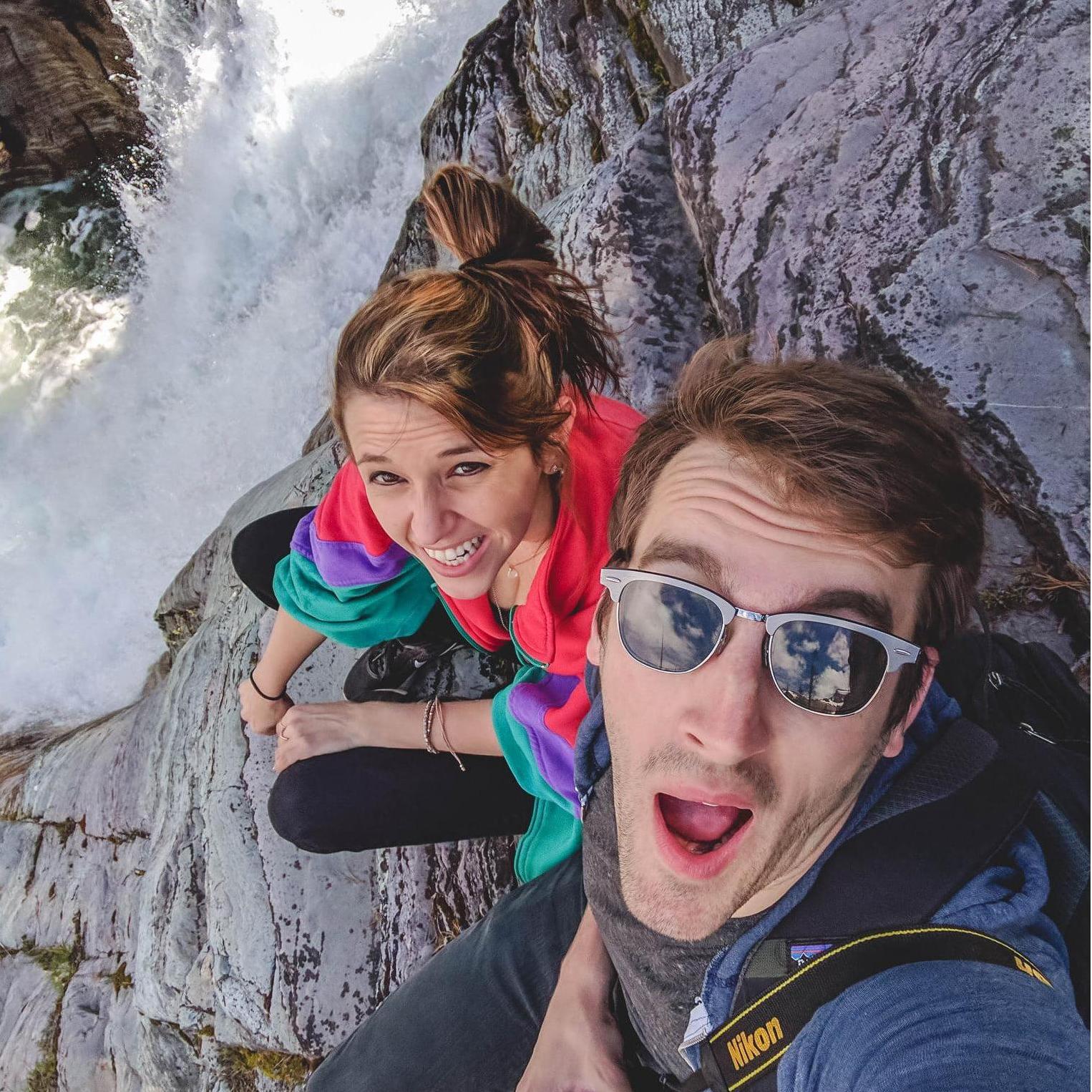 Defying gravity at Glacier National Park.