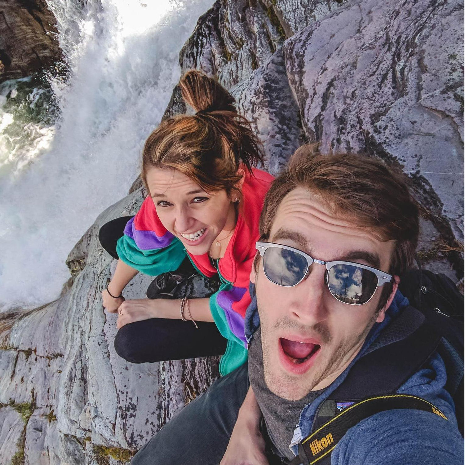 Defying gravity at Glacier National Park.