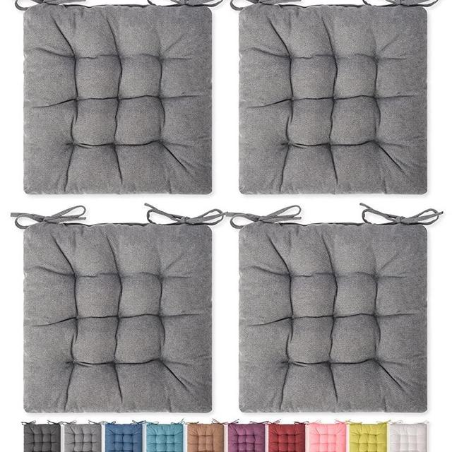4 Pack Seat Cushion, Chair Cushion, Comfort Chair Pads, Chair Mat for Indoor, Outdoor Dining Chair, Office Chair, Desk Chair