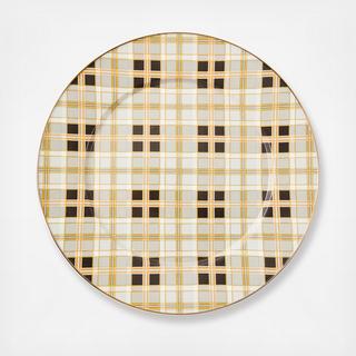 Tartan Mocha Stainless Steel Serving Platter