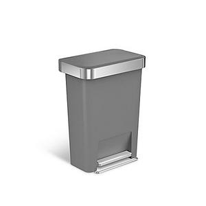 simplehuman® 45-Liter Plastic Rectangular Step Trash Can with Liner Pocket