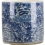 ROUND BUCKET - BLUE & WHITE
