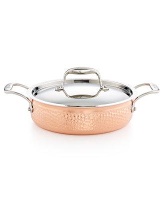 Martellata Tri-ply Copper 3-Qt. Casserole With Lid