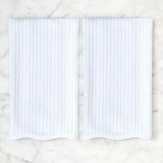 Scalloped Stripe Kitchen Towel, Set of 2