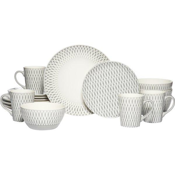 Aurora 16 Piece Dinnerware Set, Service for 4
