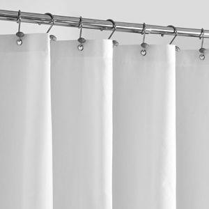 ALYVIA SPRING Waterproof Fabric Shower Curtain Liner with 3 Magnets - Soft Hotel Quality Cloth Shower Liner, Light-Weight & Machine Washable - Standard Size 72x72, White