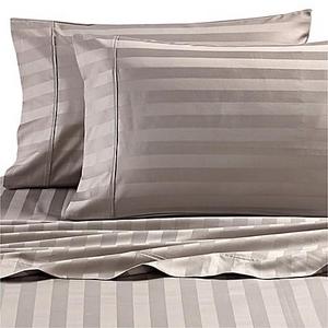 Wamsutta® Dream Zone® Stripe 1000-Thread-Count PimaCott® Queen Sheet Set in Grey