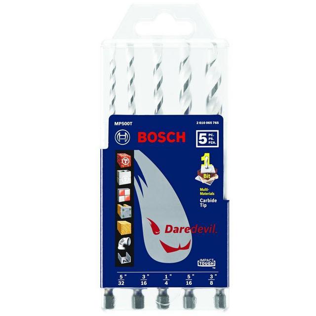 Multi-Purpose Carbide Drill Bits for Drilling Tile, Masonry, Wood, Metal and Concrete (5-Piece)