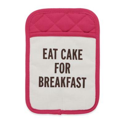 kate spade new york "Eat Cake for Breakfast" Pot Holder in Pink
