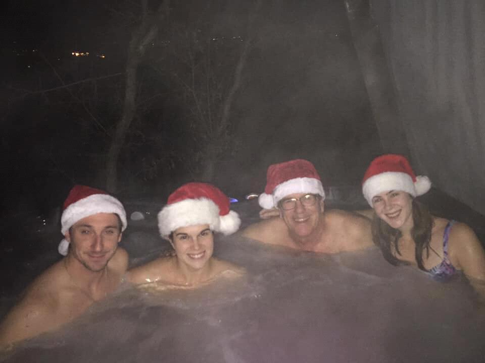 Christmas in the hot-tub 2018!