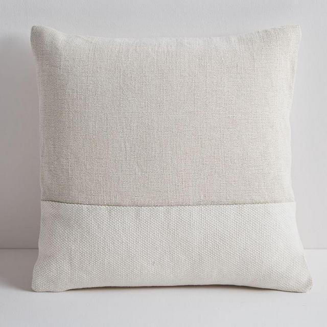 Cotton Canvas Pillow Covers, 18"x18" Stone White
