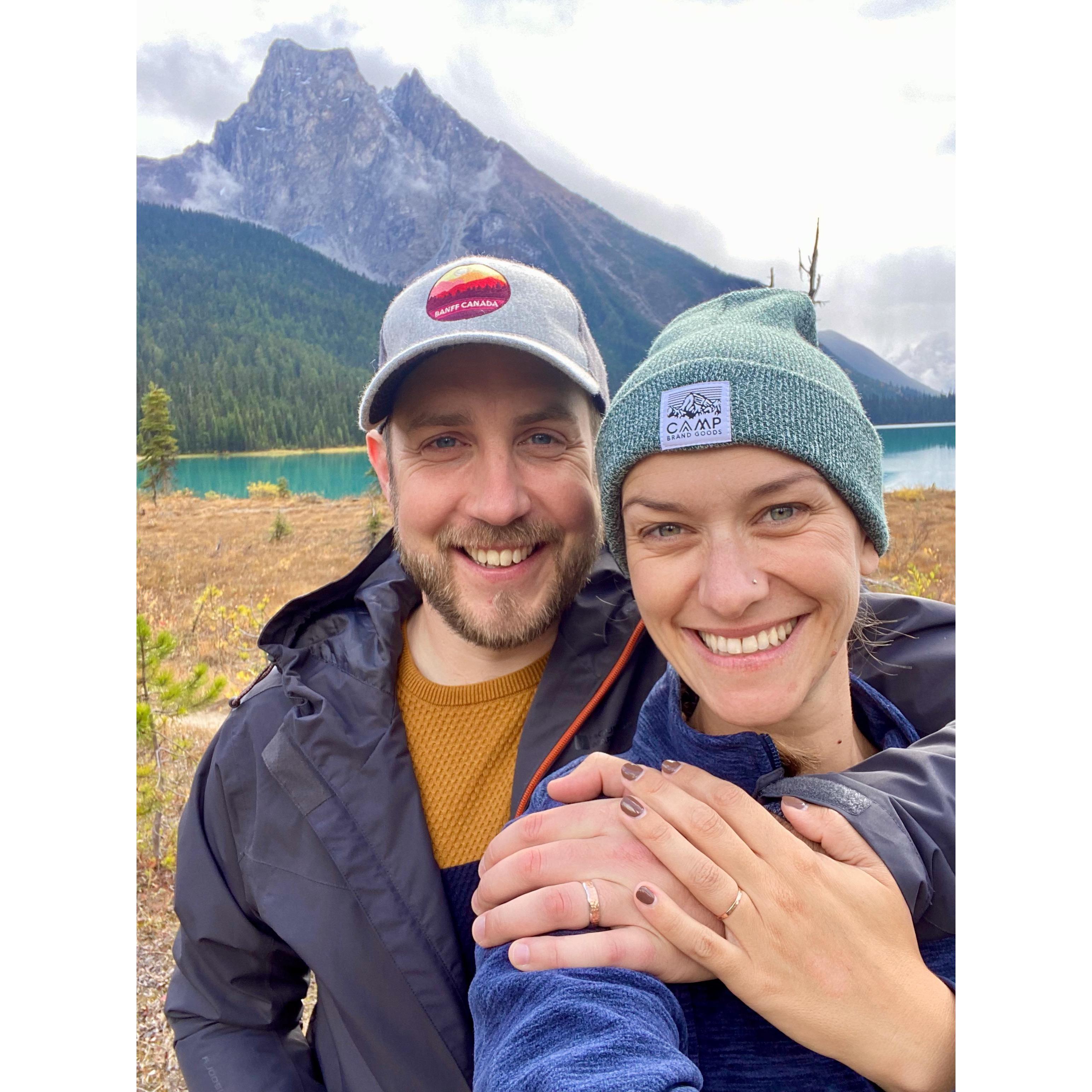 The smiles say it all...Canadalopement complete! Now, onto the WEDDING!