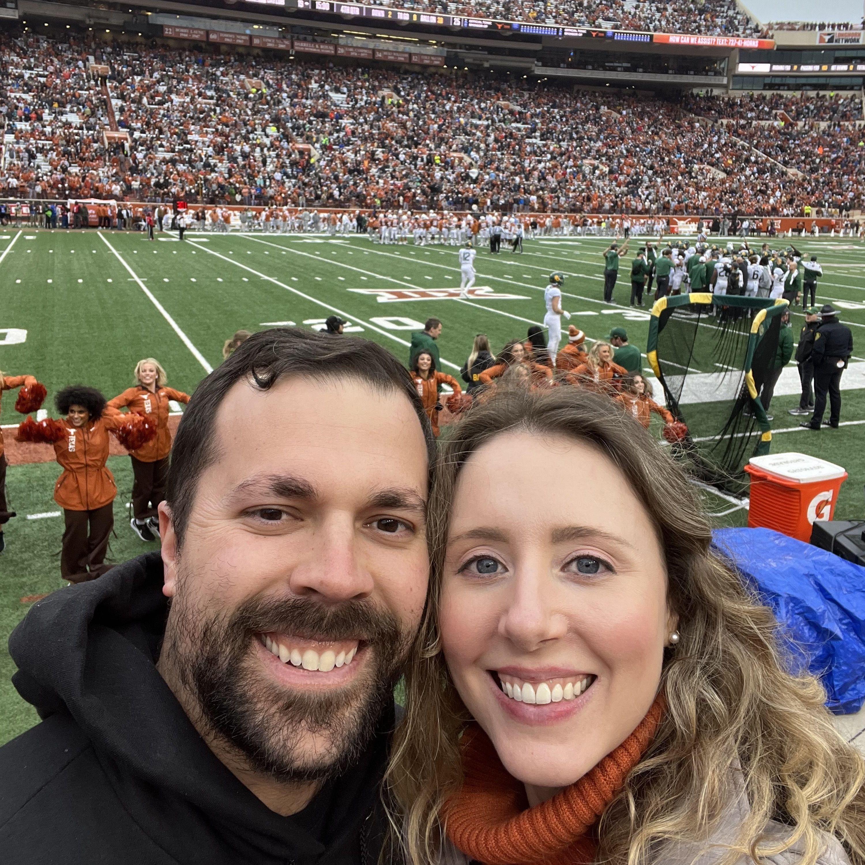 Cheering on the Longhorns!