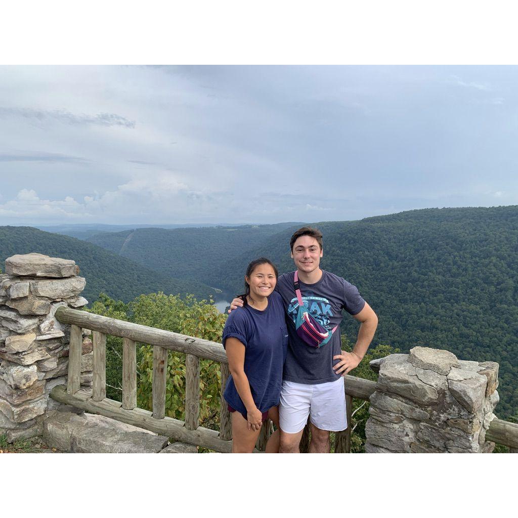 Exploring our new home Morgantown, this is at Cooper's Rock a beautiful overlook close by