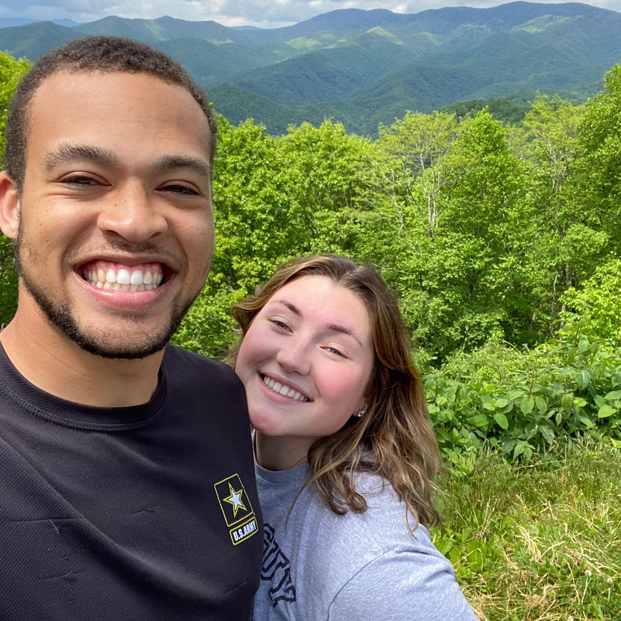 Hiking through the mountains while Kai confidently explains how he could probably take down a bear.