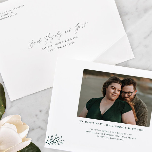 Bellevue Landscape | White | Zola Wedding Invitations