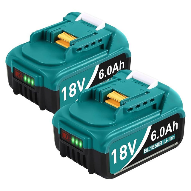 Aoasur 2023 Upgrade Version 6.0Ah Replacement for Makita 18V Battery 2Packs, Same Color as Makita Tool, fits All Makita 18V Tools and OEM Charger
