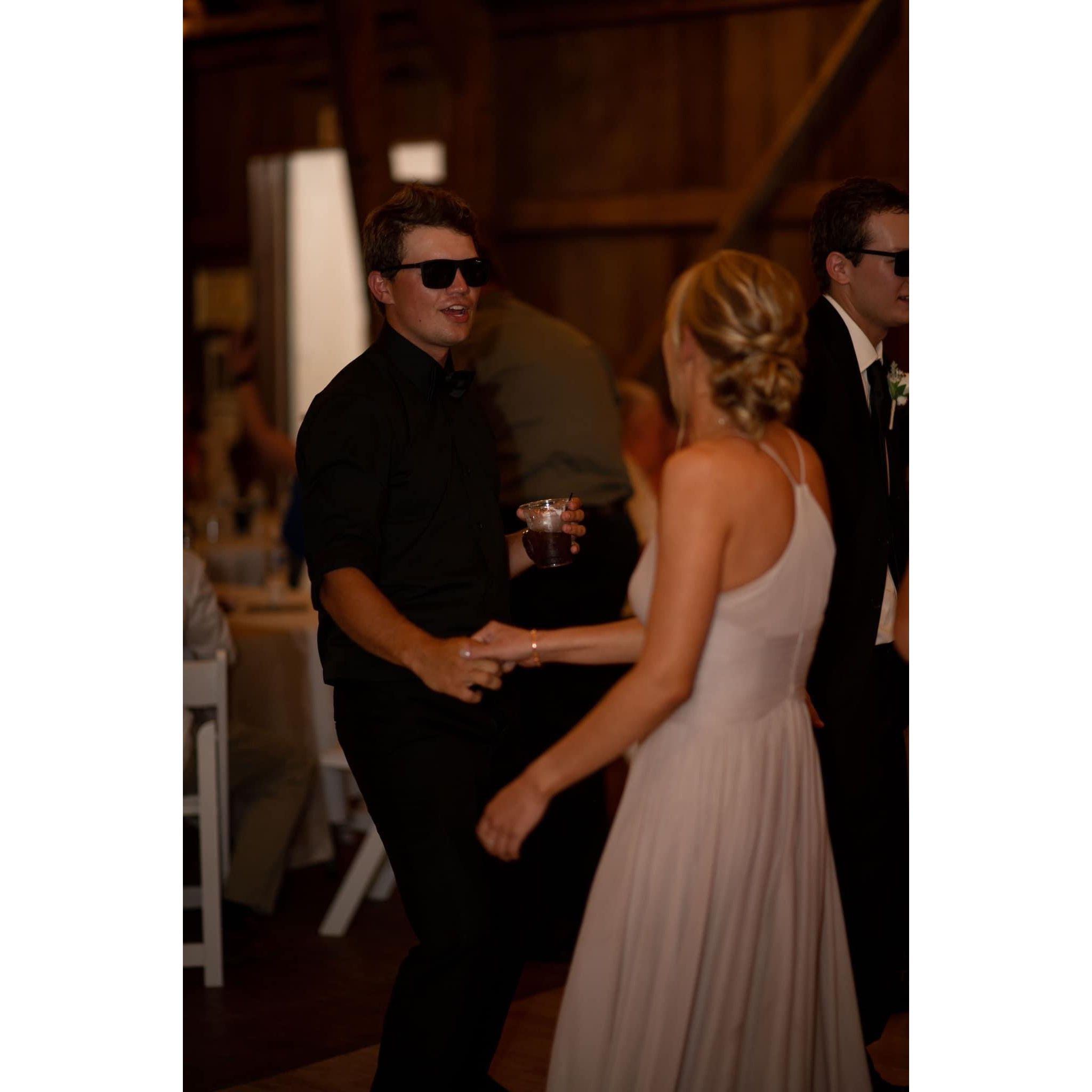 Andy tearing up the dance floor like he does