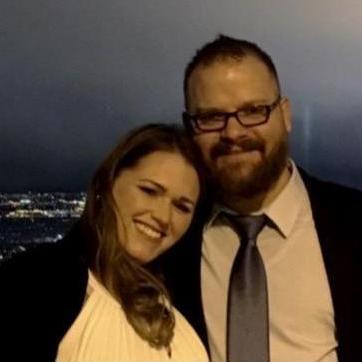 The night of our engagement in Las Vegas at the Stratosphere.