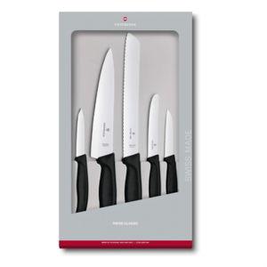 Victorinox Swiss Classic Kitchen Set - Black Handles, 5-Piece Set