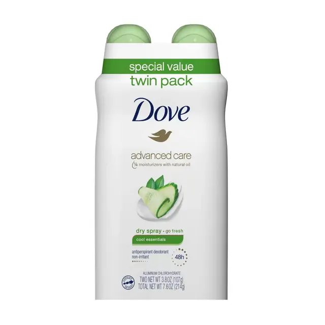Dove Beauty go Fresh Cool Essentials 48-Hour Antiperspirant & Deodorant Spray Twin Pack - 3.8oz/2ct