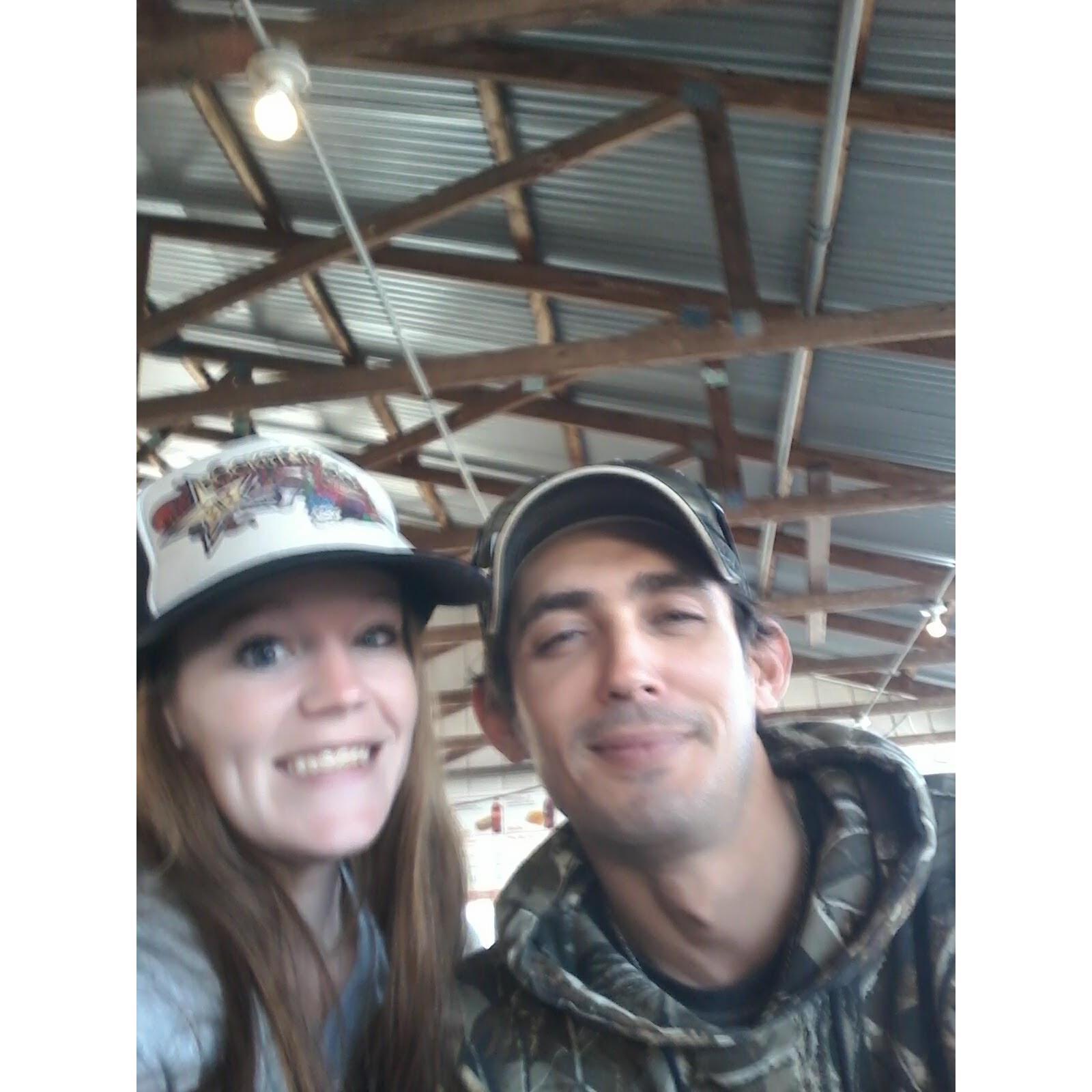 Our very 1st date. We took the kids and we all went to the state fair.