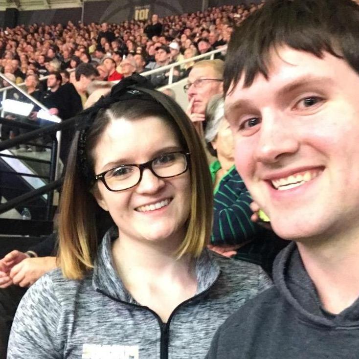 Marianne and Keith's first Purdue basketball game. Boiler Up!!