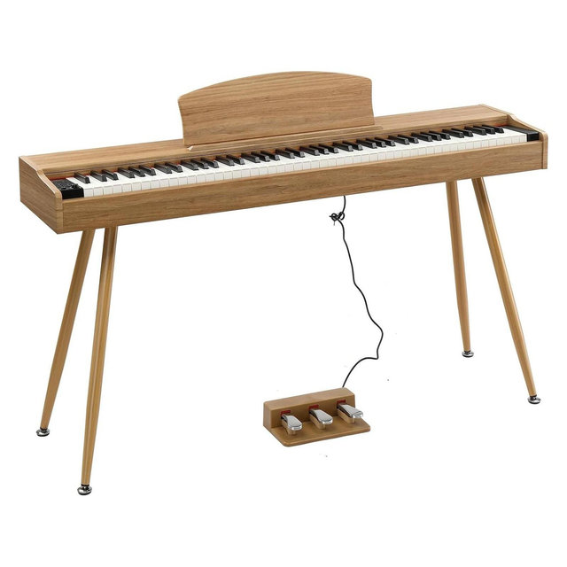GLARRY Digital Piano Keyboard, 88 keys Full Weighted Electric Piano, Heavy Hammer Action Keyboard Burlywood
